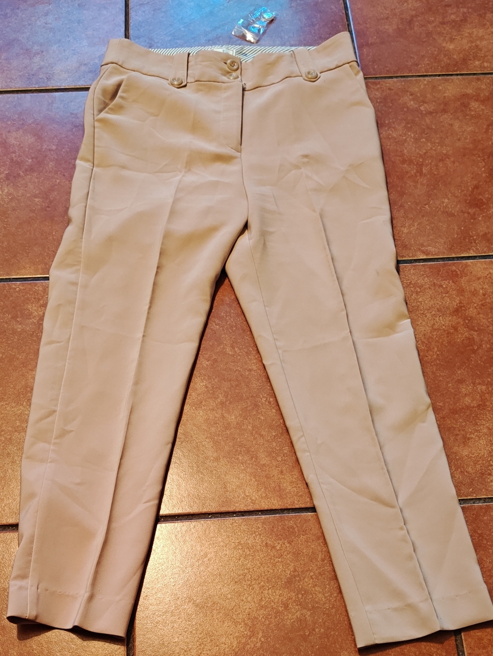 Have Women's Light Khaki Flat-Front Chinos